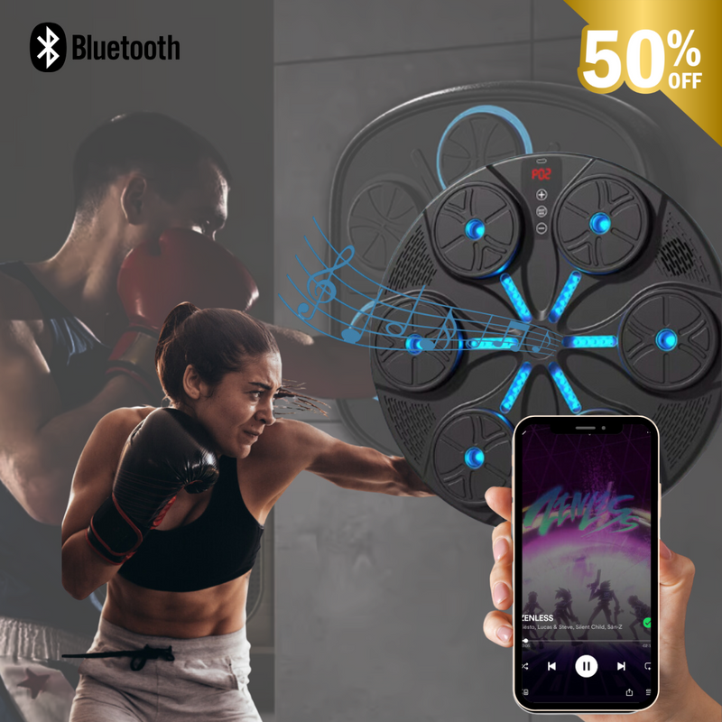 BOXFIT© - MÁQUINA DE BOXEO MUSICAL + GUANTES - ENVÍO GRATIS