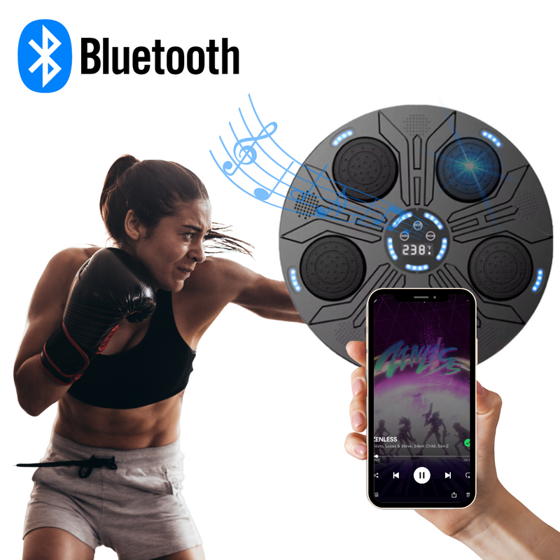 BOXFIT© - MÁQUINA DE BOXEO MUSICAL + GUANTES - ENVÍO GRATIS